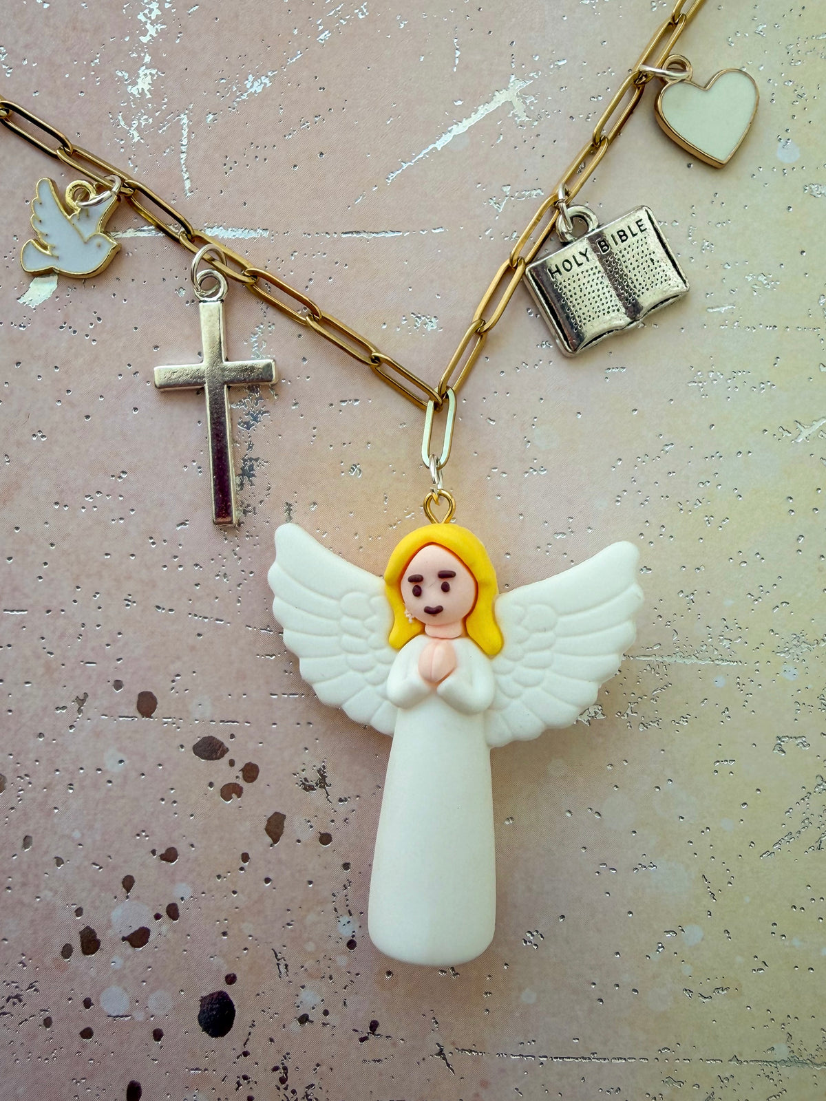 Calling All Angels Charm Necklace (5 charms)