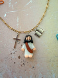 Little Jesus Charm Necklace - Signature Simple (3 charms)