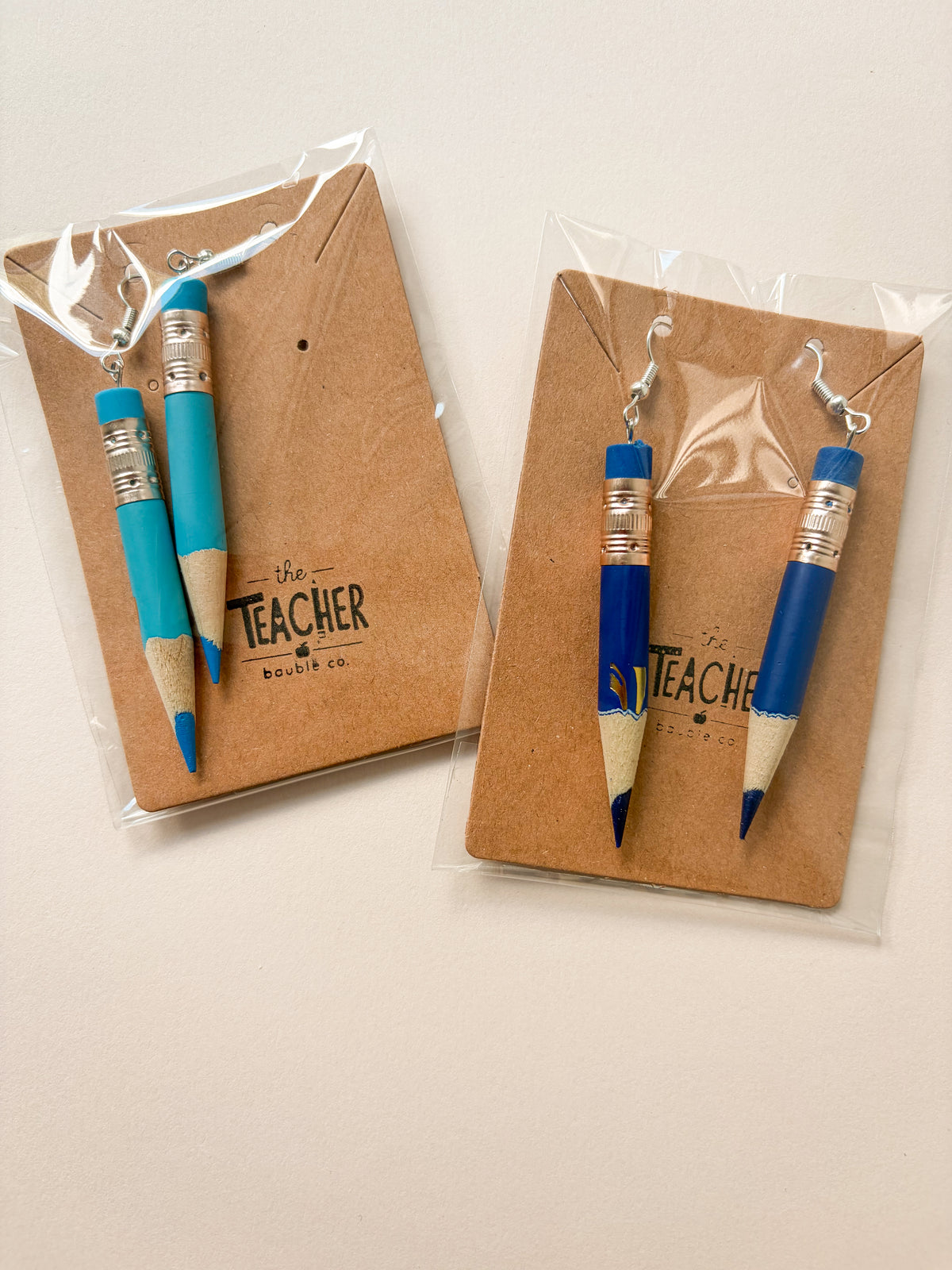 Signature Colored Pencil Earrings - LIGHT BLUE