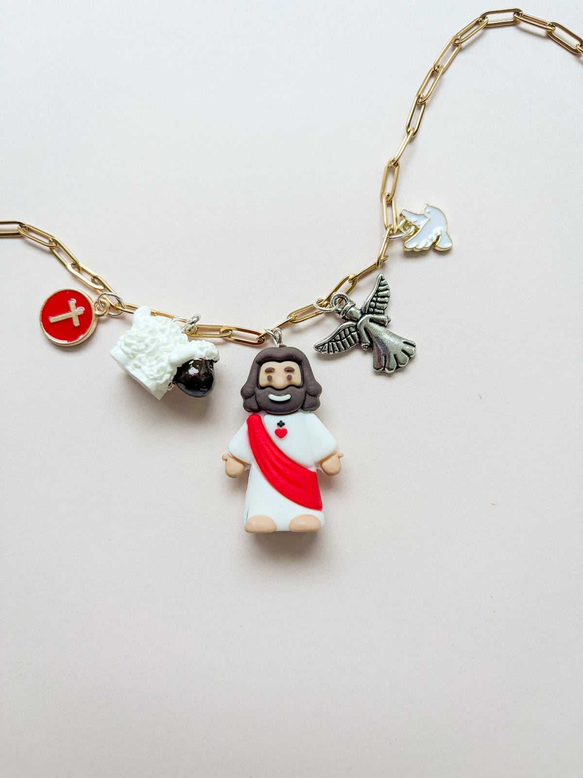 Little Jesus Charm Necklace - Signature Statement (5 charms)