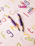 Signature Colored Pencil Earrings - PURPLE