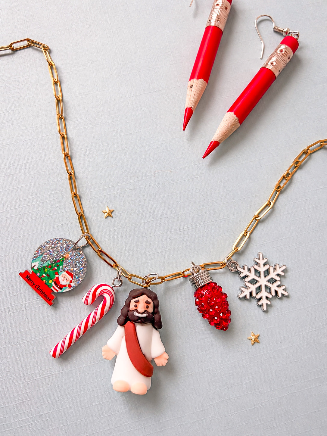 Little Jesus Charm Necklace - He’s The Reason